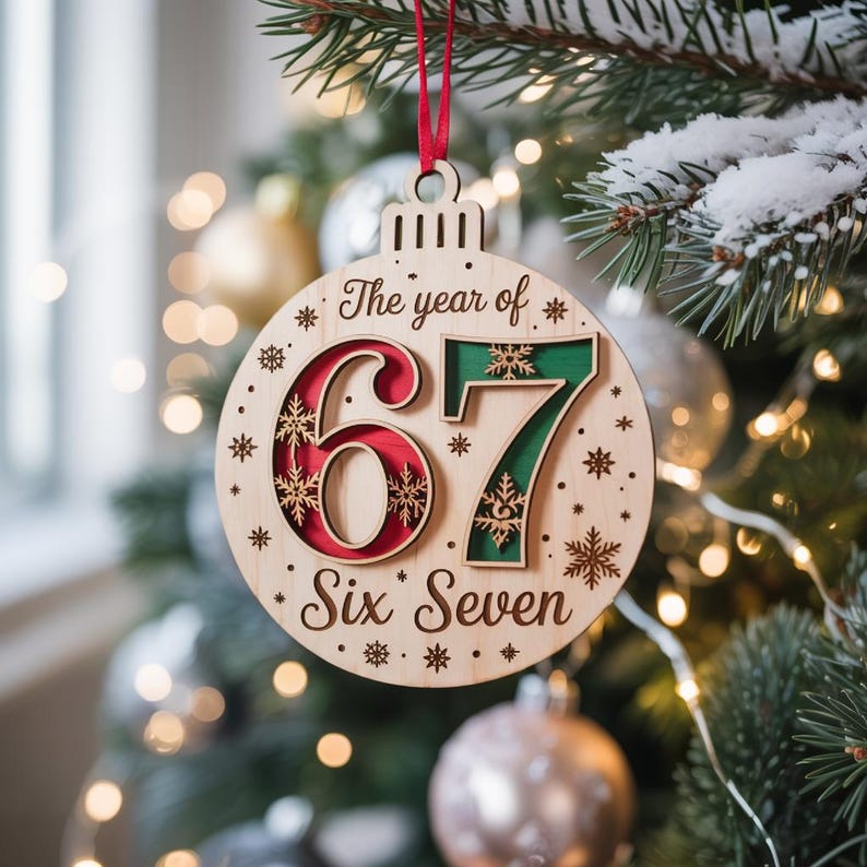 Christmas The Year Of 6 7 Ornament 6 7 Ornament Middle Schooler Gifts Teen Slang Ornament Teenager Ornament 67 Six Seven Christmas Gift 1762315060200.jpg