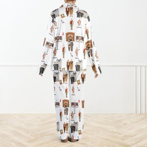 Home Alone Christmas Silky Satin Pajama Set For Women Funny Christmas Pjs Retro Holiday Sleepwear Set Matching Family Loungewear For Xmas 1762315250136.jpg