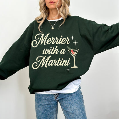 Merrier With A Martini Ugly Christmas Sweashirt For Holiday Party 1762326898098.jpg