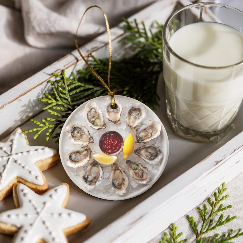 Oyster Ornament Nautical Beach House Decor Seafood Lover Gift Oyster Shell Art White Elephant Or Ornament Exchange For Foodies 1762329140479.jpg