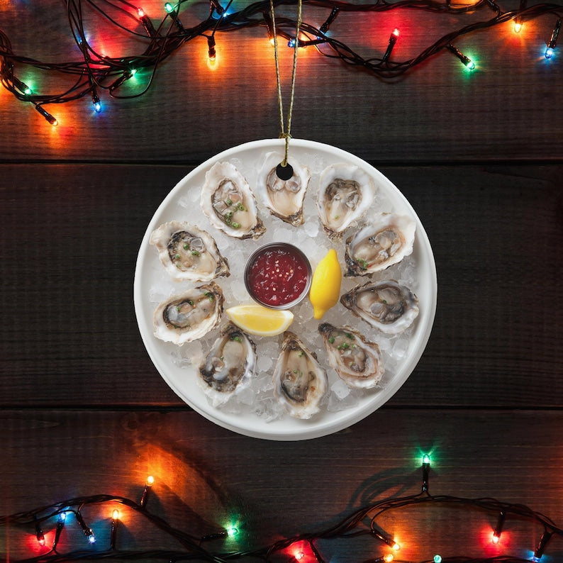 Oyster Ornament Nautical Beach House Decor Seafood Lover Gift Oyster Shell Art White Elephant Or Ornament Exchange For Foodies 1762329141190.jpg