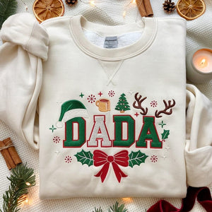 Embroidered Mama Papa Dada Christmas Sweatshirt Holiday Family Shirts Matching Xmas Crewneck Cozy Christmas Outfit Mom Dad Xmas Matching 1762329409706.jpg