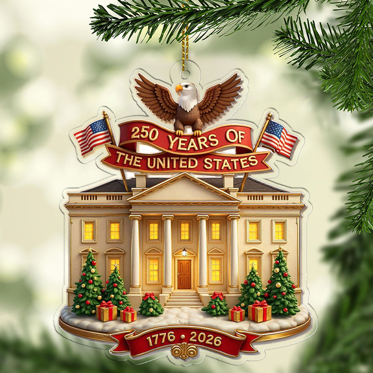 250 Years Of America Acrylic Ornament  250th Anniversary 1776 2026  Patriotic 4th Of July Ornament 1762333089466.jpg