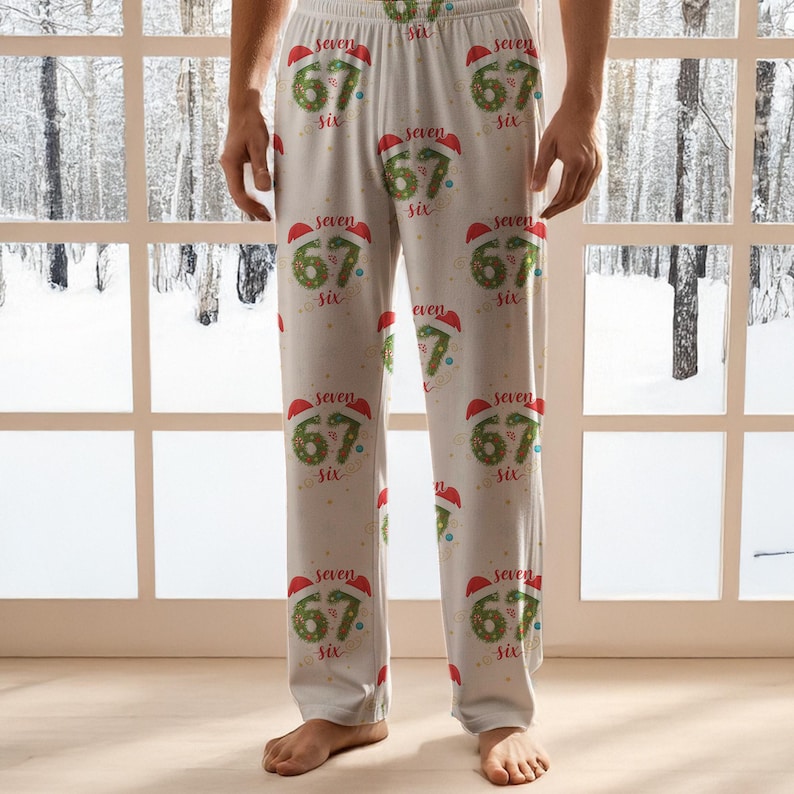 67 Christmas Pajama Pants Six Seven Number Wreath Print Snowflake Pattern 6 7 Holiday 1762394157228.jpg