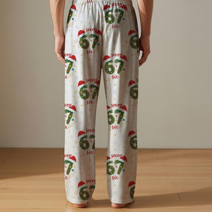 67 Christmas Pajama Pants Six Seven Number Wreath Print Snowflake Pattern 6 7 Holiday 1762394157262.jpg