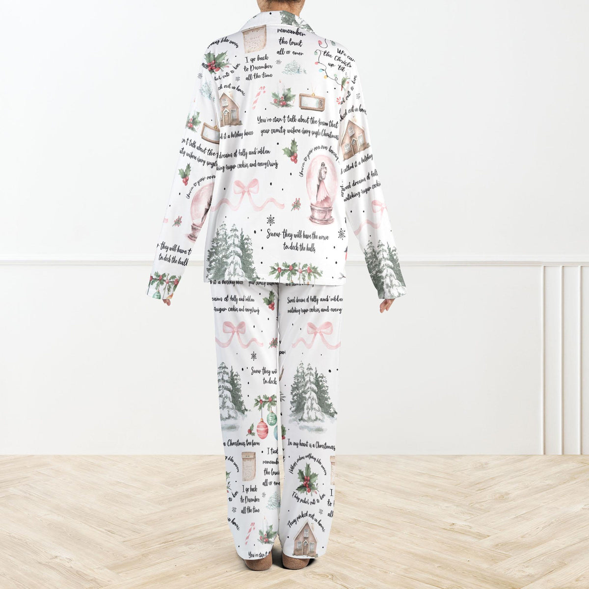 In My Heart Is A Christmas Tree Farm Casual Pajama Set For Women Holiday Print Sleepwear Cozy Winter Loungewear Xmas Pajama Set For Women 1762399929442.jpg