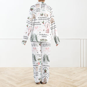 In My Heart Is A Christmas Tree Farm Casual Pajama Set For Women Holiday Print Sleepwear Cozy Winter Loungewear Xmas Pajama Set For Women 1762399929442.jpg