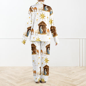 Nativity Scene Christmas Pajamas Set Holy Family Sleepwear Religious Xmas Pjs Cozy Silky Matching Holiday Set For Family 1762400494163.jpg