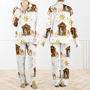 Nativity Scene Christmas Pajamas Set Holy Family Sleepwear Religious Xmas Pjs Cozy Silky Matching Holiday Set For Family 1762400494205.jpg