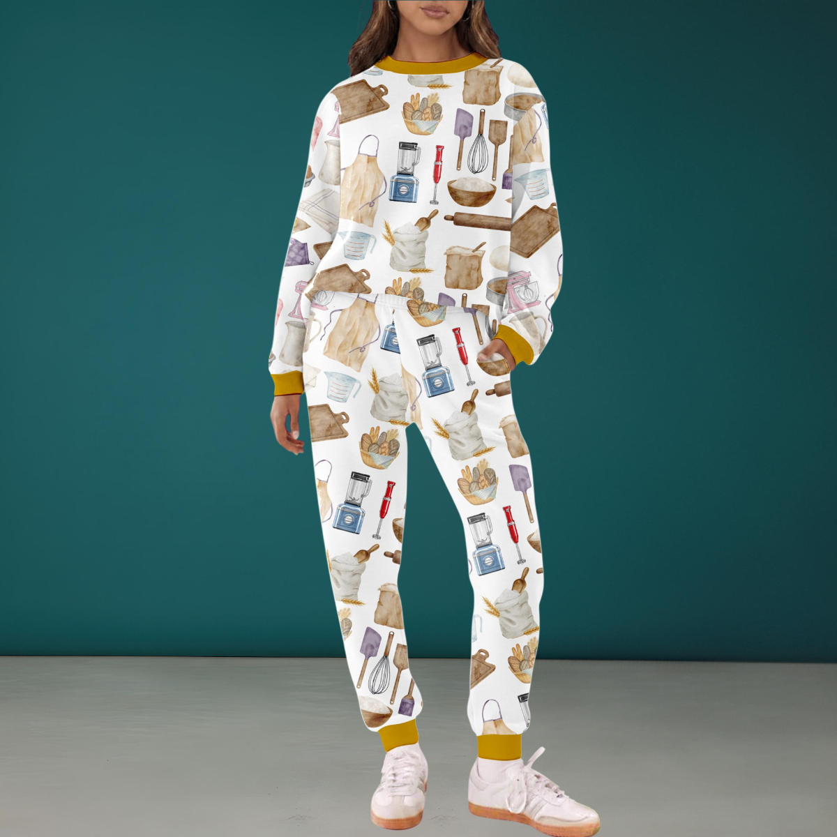 Christmas Bakery Pajama Set Cozy Bread Lover Outfit Baking Tracksuit Pastry Chef Loungewear Foodie Gift Set 1762401251580.png