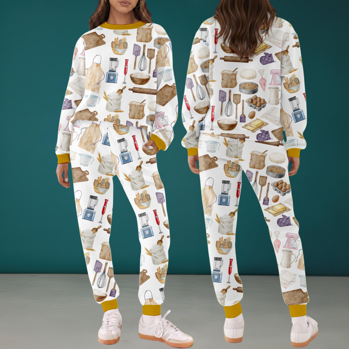 Christmas Bakery Pajama Set Cozy Bread Lover Outfit Baking Tracksuit Pastry Chef Loungewear Foodie Gift Set 1762401251751.png