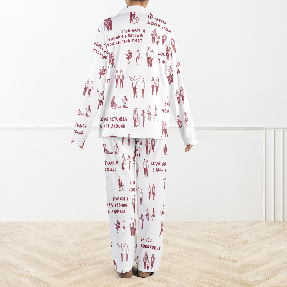 Love Actually Is All Around Pajama Set For Women And Kids Romantic Movie Pjs Christmas Couple Pjs Cozy Satin Pjs Holiday Gift For Fans 1762402794521.jpg