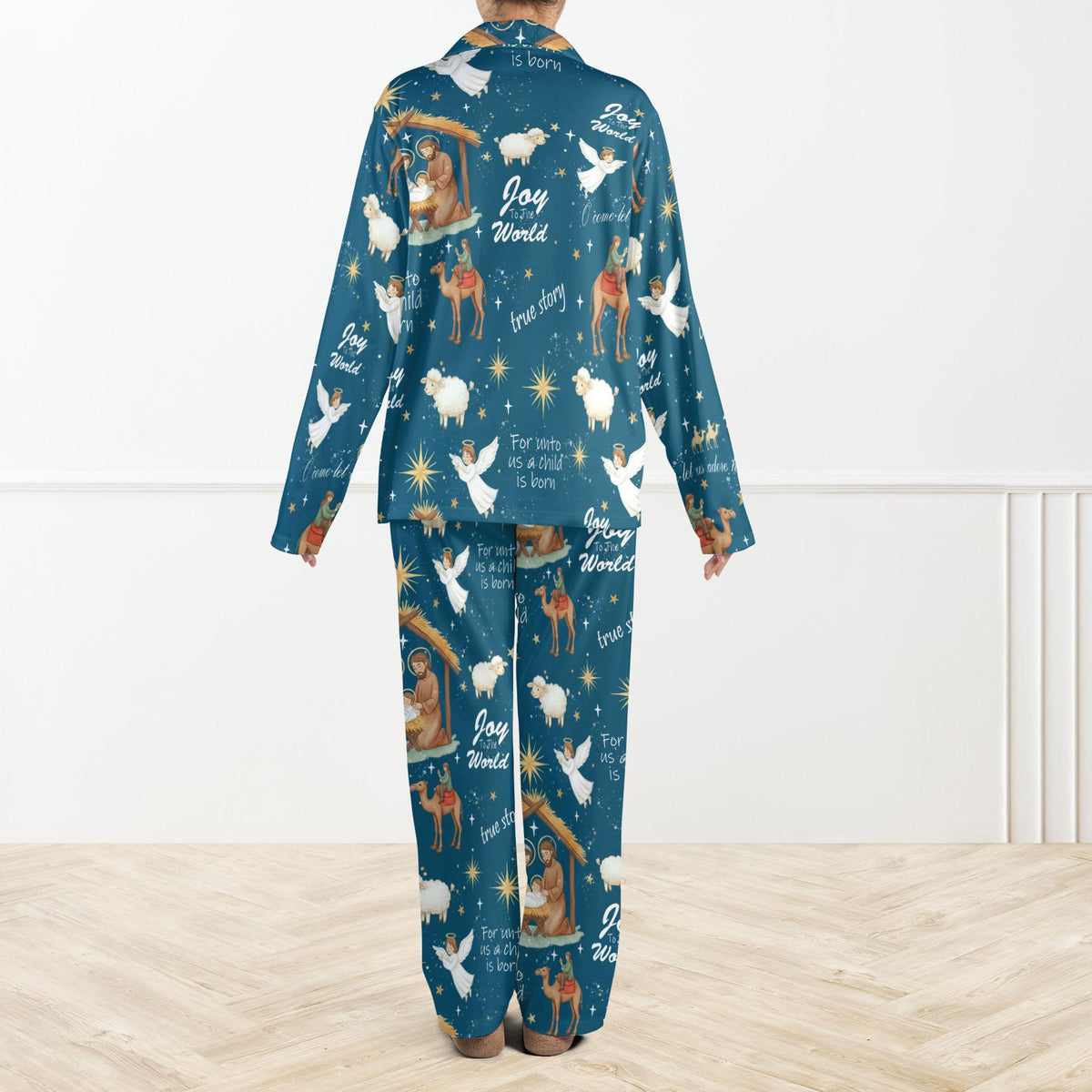 Nativity Christian Christmas Pajama Set Holy Family Sleepwear Christian Christmas Pjs Joy To The World Holiday Outfit 1762403213450.jpg
