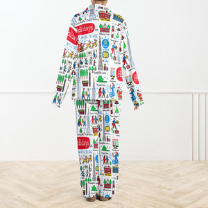 Christmas Holidays In New York Pajama Set For Women And Kids Nyc Skyline Sleepwear Festive Winter Outfit New York Christmas Gift 1762403600370.jpg