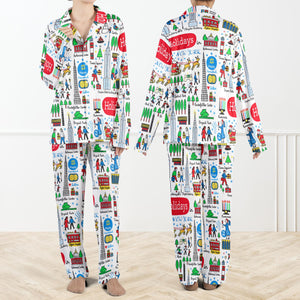 Christmas Holidays In New York Pajama Set For Women And Kids Nyc Skyline Sleepwear Festive Winter Outfit New York Christmas Gift 1762403600690.jpg