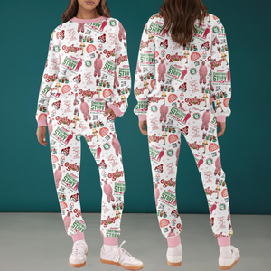 A Christmas Story Pajama Set Family Funny Pink Bunny Christmas Pjs Retro Holiday Sleepwear For Adults Festive Matching Family Gift 1762404160486.png