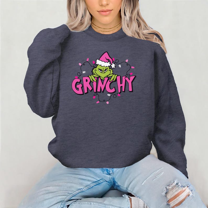 Grinchy Sweatshirt Christmas Grinch Shirt Retro Movie Sweater Grinchmas Tee Matching Christmas Pajamas Matching Christmas Pajamas 1762404301518.jpg