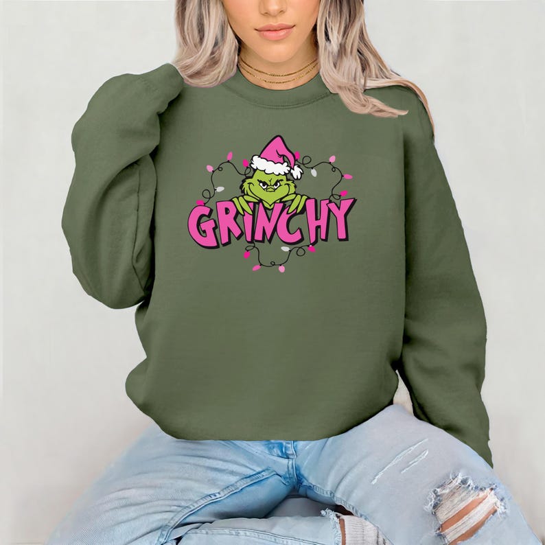 Grinchy Sweatshirt Christmas Grinch Shirt Retro Movie Sweater Grinchmas Tee Matching Christmas Pajamas Matching Christmas Pajamas 1762404301569.jpg