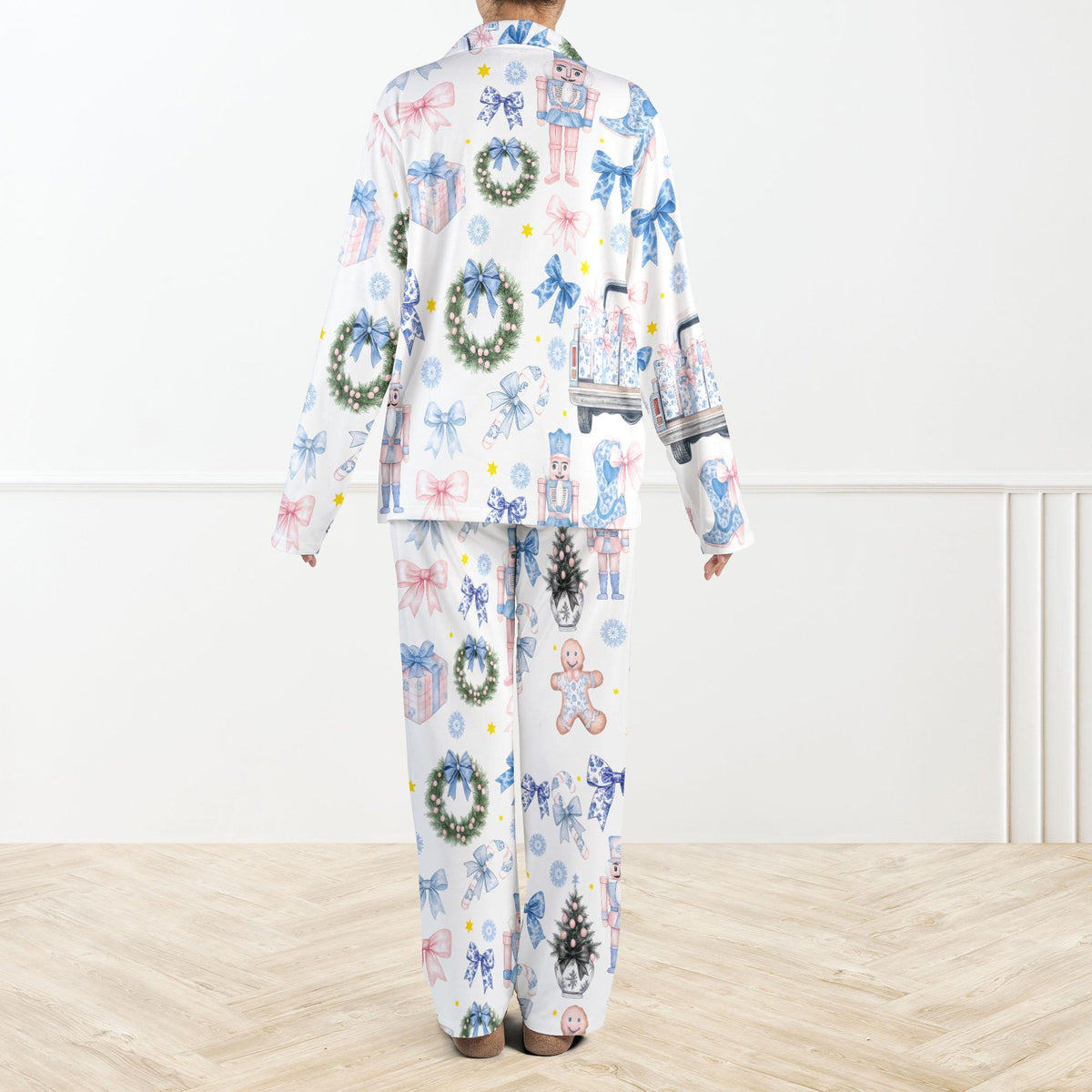 Coquette Chinoiserie Christmas Pajama Set For Women Nutcracker Christmas Pajamas Cute Gingerbread Xmas Pjs Cozy Winter Loungewear 1762413770383.jpg