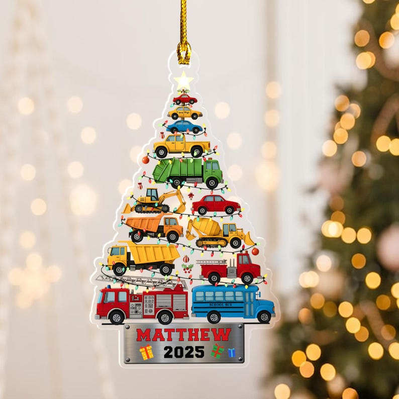Trucks Christmas Tree Ornament Acrylic Vehicle Holiday Keepsake 1762413868020.png