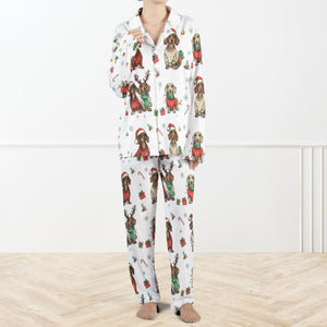 Christmas Holiday Dachshund Pajama Set For Women And Kids Cute Dachshund Holiday Pjs Santa Puppy Sleepwear Pet Lover Gift 1762414081696.jpg