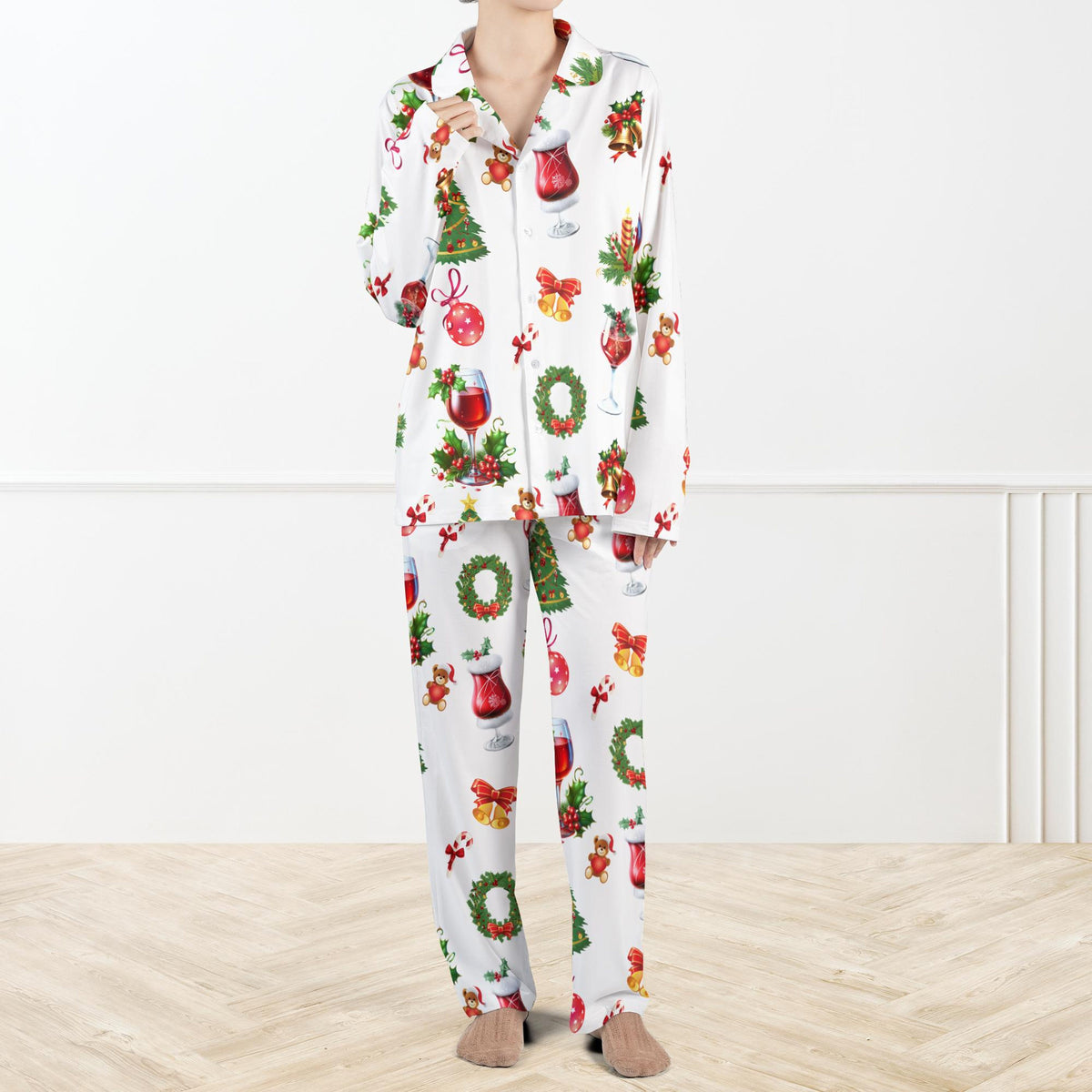 Christmas Wine Pajama Set For Women And Kids Holiday Wine Lover Pjs Festive Christmas Tree Pjs Cozy Winter Loungewear Gift 1762414286863.jpg