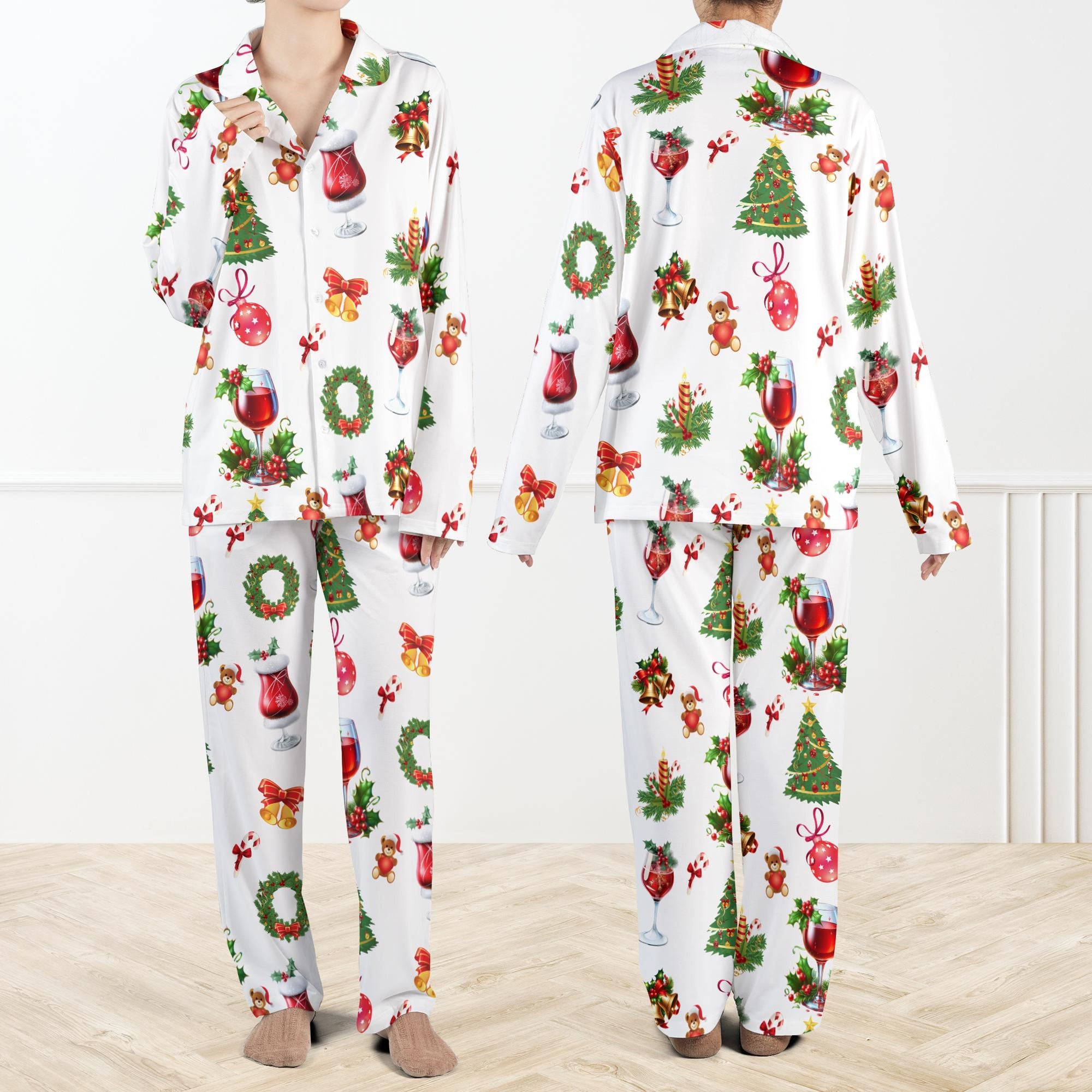 Christmas Wine Pajama Set For Women And Kids Holiday Wine Lover Pjs Festive Christmas Tree Pjs Cozy Winter Loungewear Gift 1762414287075.jpg