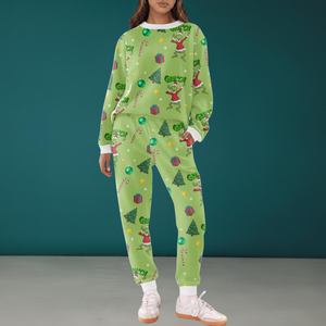 Family Matching Grinch Christmas Pajamas Set Funny Holiday Loungewear Green Xmas Pajama Outfit For Women The Grinch Christmas 1762414667379.png