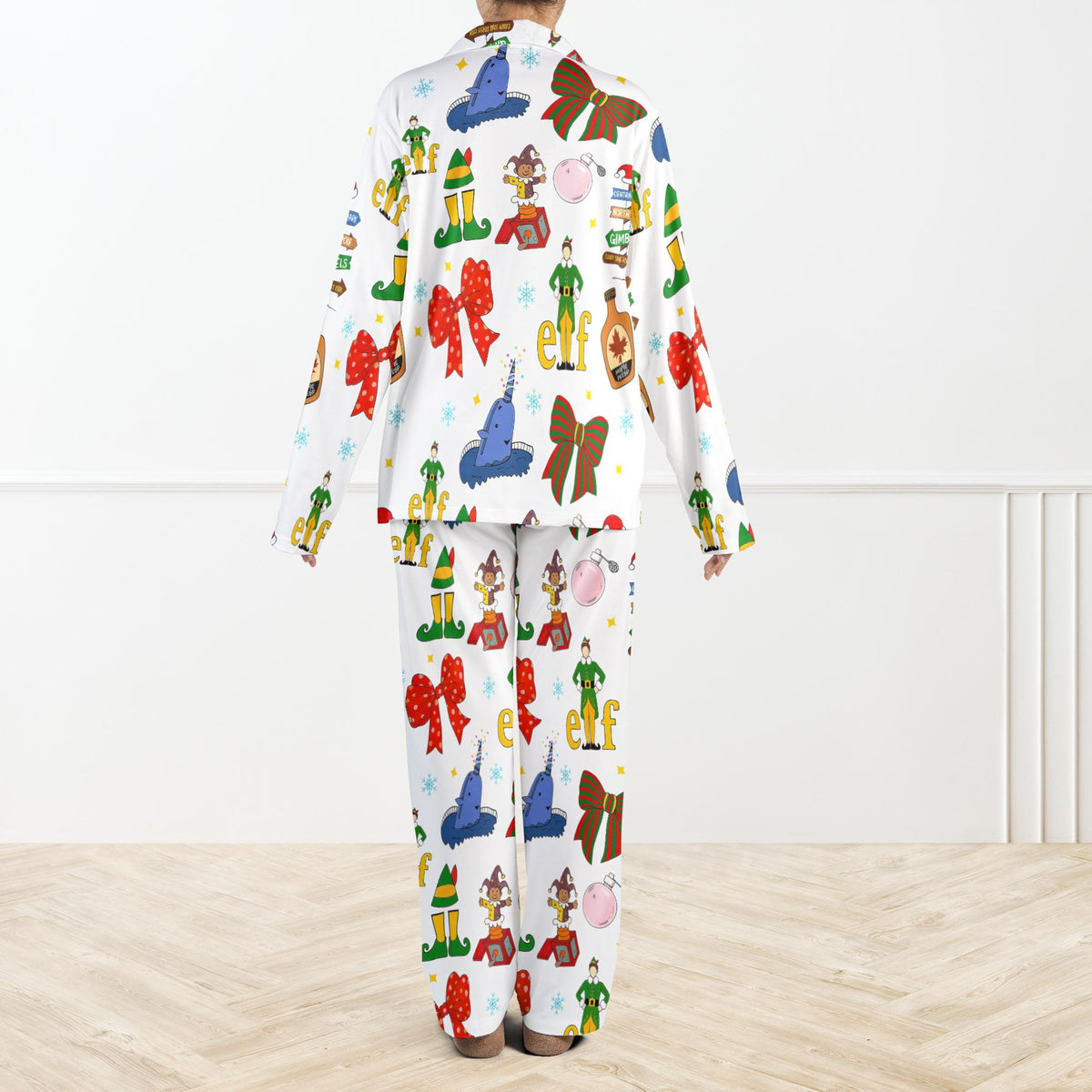 Coquette Elf Christmas Pajama Set For Women Elf Christmas Pajamas Set Buddy The Elf Pjs Funny Holiday Sleepwear For Family 1762414991312.jpg