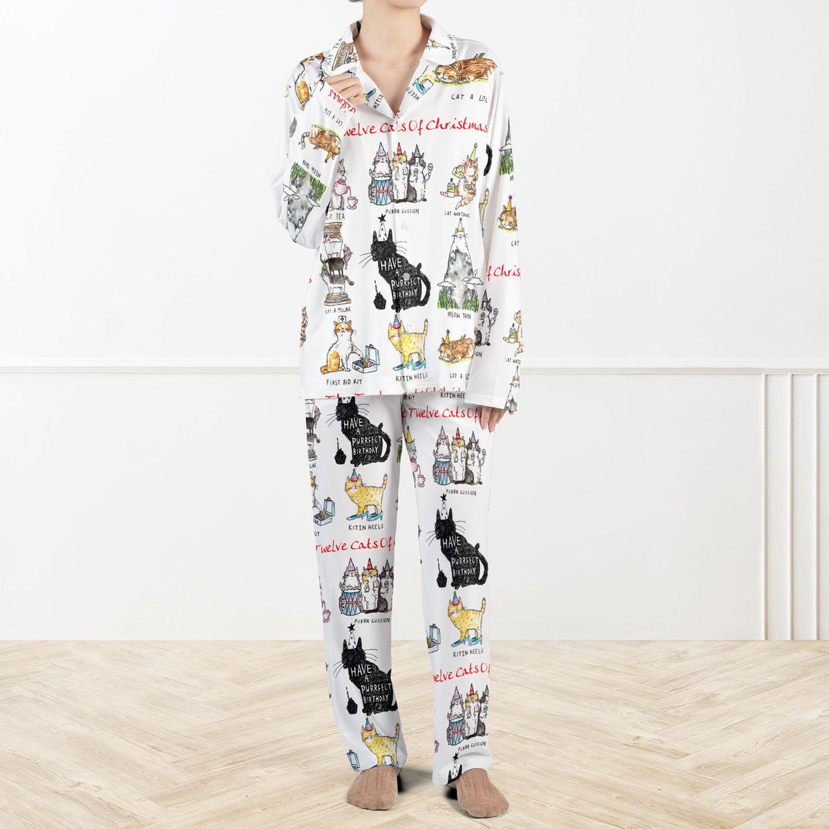 The Twelve Cats Of Christmas Pajama Set For Womens And Kids 12 Cats Of Christmas Pajamas The Twelve Cats Xmas Pjs Cute Cat Lover Gift 1762416031105.jpg