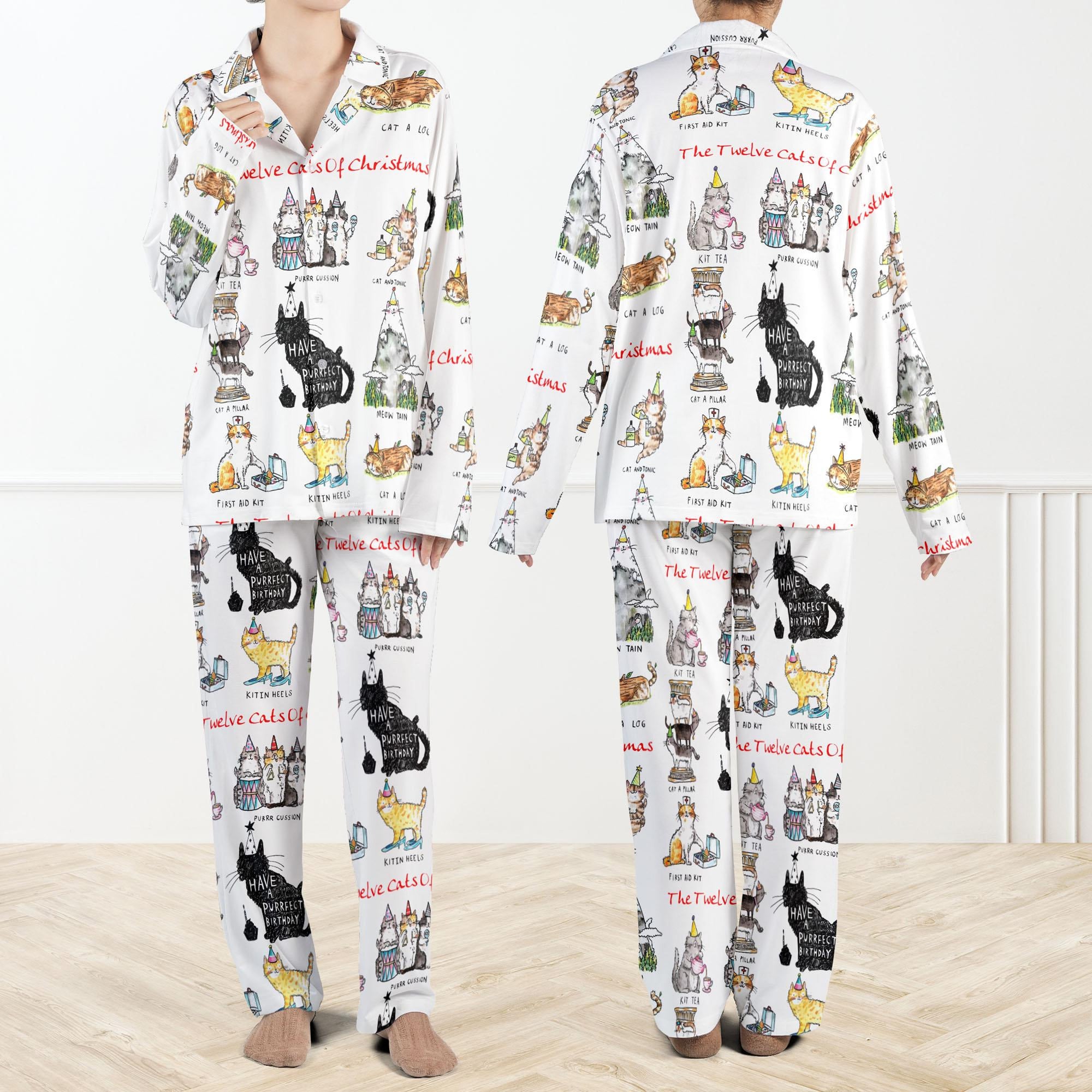 The Twelve Cats Of Christmas Pajama Set For Womens And Kids 12 Cats Of Christmas Pajamas The Twelve Cats Xmas Pjs Cute Cat Lover Gift 1762416031962.jpg