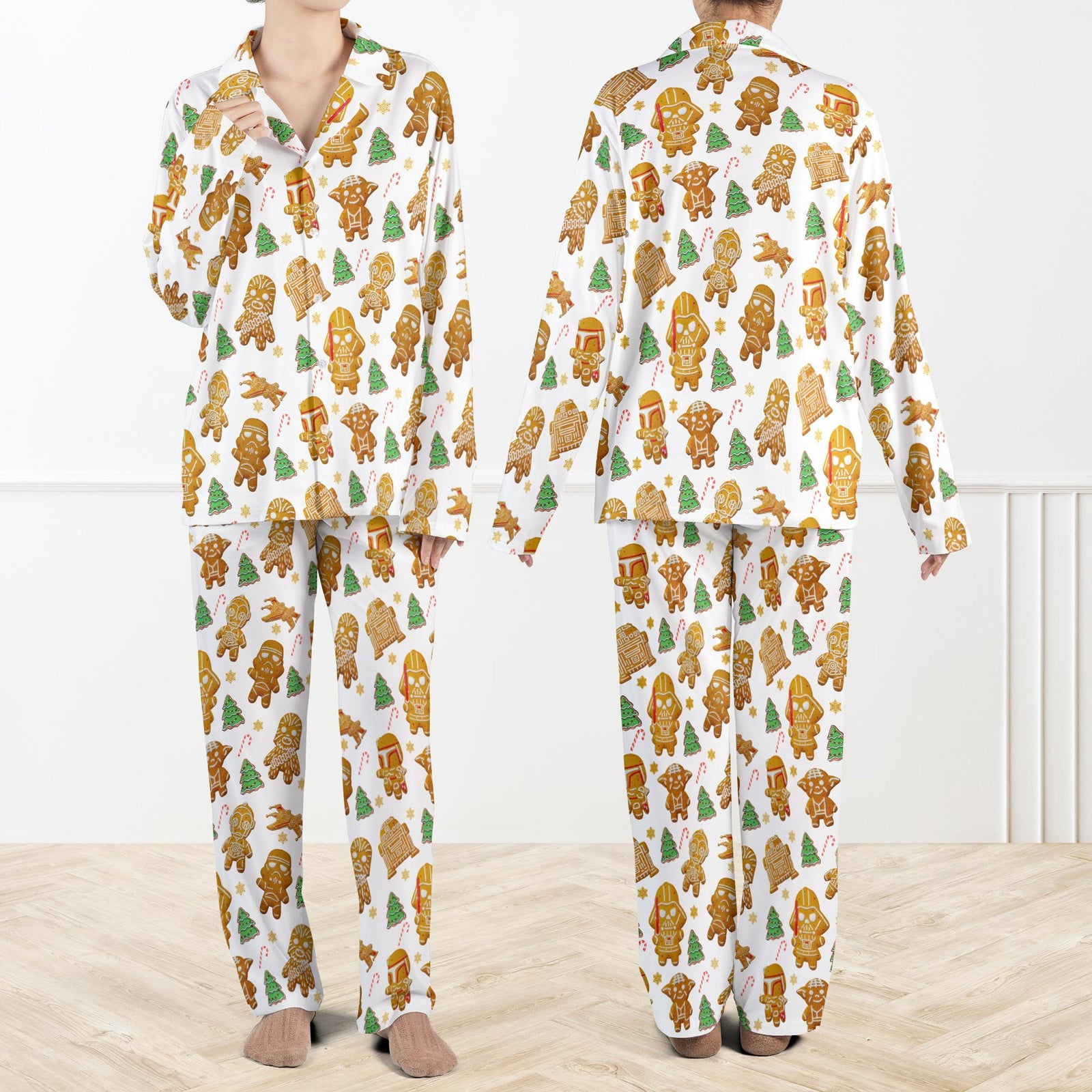 Christmas Gingerbread Wars Pajama Set For Women And Kids Gingerbread Christmas Sleepwear Set Vader Gingerbread Xmas Tree Pjs 1762417069624.jpg