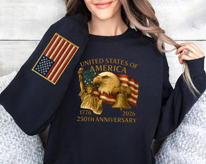 Eagle Liberty United States 250th Anniversary Embroidered Shirt Sweatshirt Hoodie 2026 Adjustable Patriotic Apprel With Bald Eagle For Veterans 1762420127534.jpg