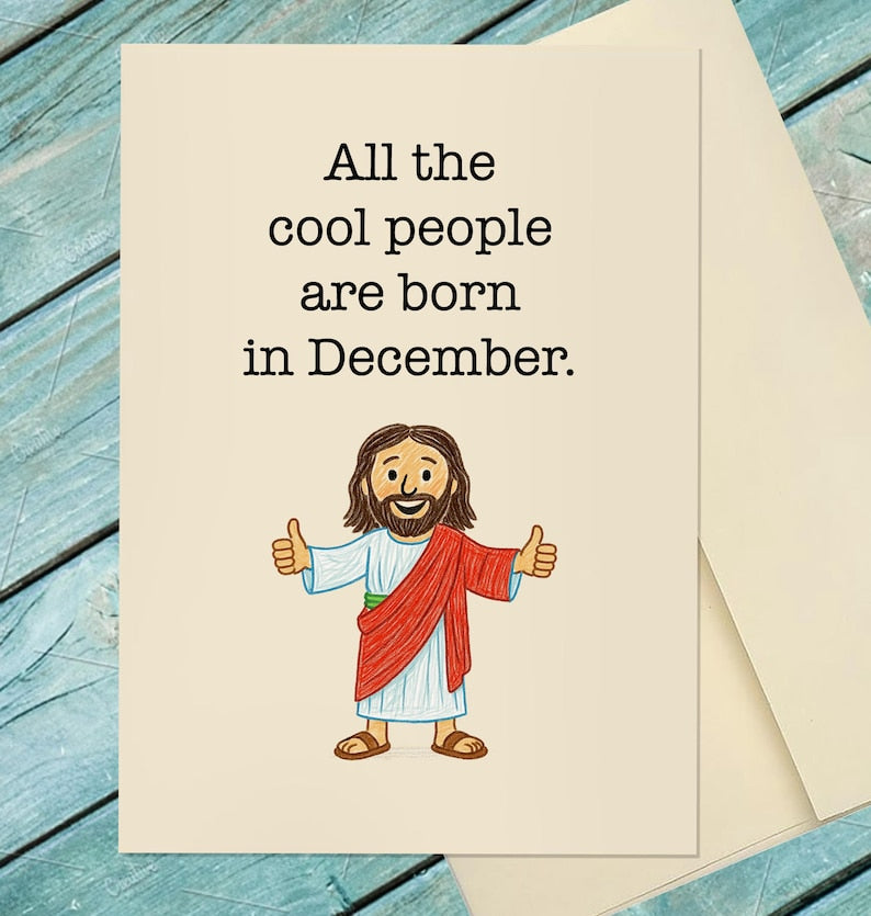 Birthday Greeting Card  All The Cool People Are Born In December  Humorous Birthday Card  Funny Birthday Card  Customize Option Card 1762501322911.jpg