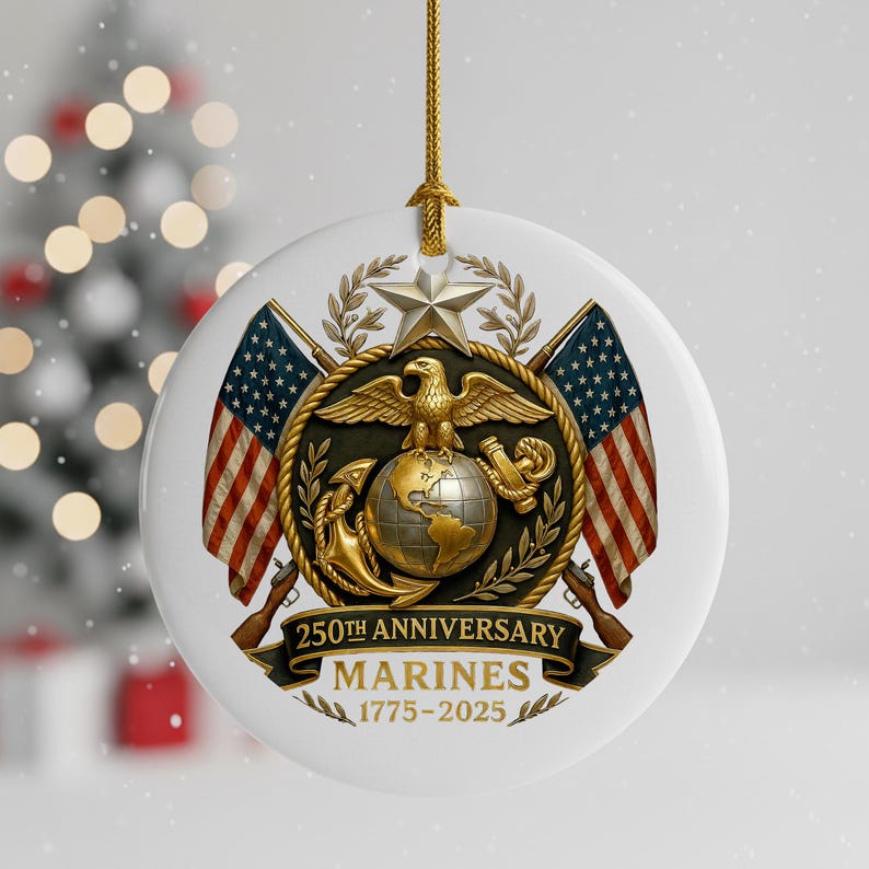 Marine 250th Anniversary Ornament Military Veteran Ornament Christmas Gift For Military 1762502323560.jpg