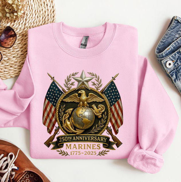United States Marine Sweatshirt Patriotic Hoodie 250th Marine Birthday Sweater Military Apparel 1762503723513.jpg