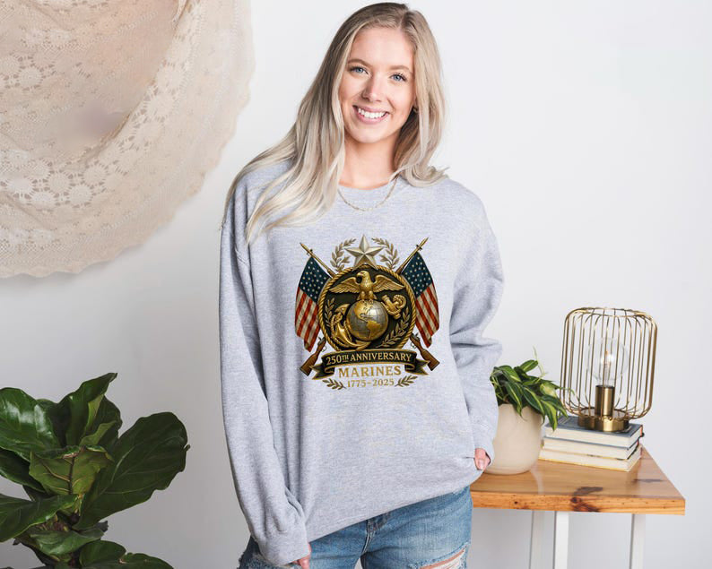 United States Marine Sweatshirt Patriotic Hoodie 250th Marine Birthday Sweater Military Apparel 1762503723518.jpg