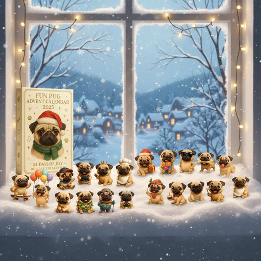 Pug Advent Calendar 2025 24 Days Of Dog Figurines Xmas Countdown Surprises Cute Holiday Gift For Dog Lovers Kids  Adults 1762505124638.jpg