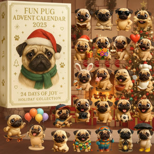 Pug Advent Calendar 2025 24 Days Of Dog Figurines Xmas Countdown Surprises Cute Holiday Gift For Dog Lovers Kids  Adults 1762505124711.jpg