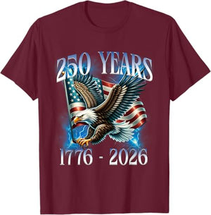 Eagle And Flag 250 Years 1776 2026 250th Birthday T Shirt Sweatshirt Hoodie 1762507194614.jpg