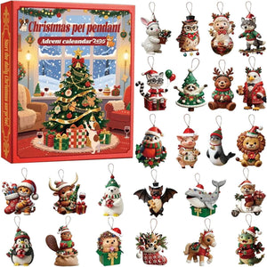 Christmas Pet Advent Calendar 2025  24 Cute Animal Ornaments  Dog Cat Bunny Reindeer Figurines  Holiday Countdown Gift Box 1762570447660.jpg