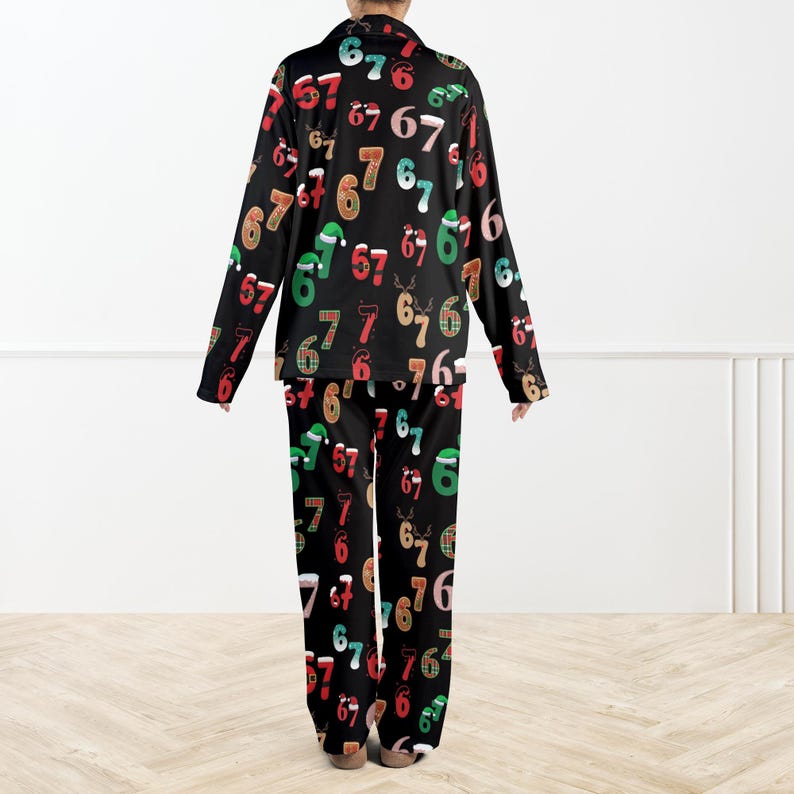 Six Seven Meme Christmas Contrast Pajamas Set For Women And Kids Funny Christmas Pjs Viral Number Print Sleepwearmatching Xmas Loungewear 1762740209771.jpg