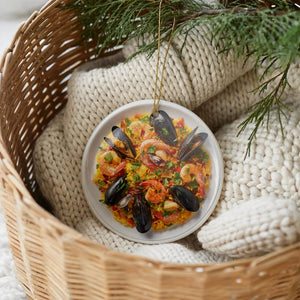 Paella Ornament Barcelona Foodie Gift Seafood Food Lover Gift Secret Santa Or White Elephant Ceramic Spanish Food Ornament For Cooks 1762742141540.jpg