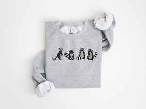 Embroidered Raccoon Sweatshirt Cute Raccoons Sweater Raccoon Crewneck Raccoon Gifts Racoon Sweat Shirt Feral But Cute Racoon Gift 1762848874437.jpg