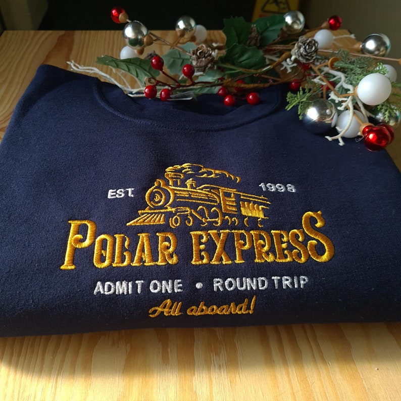 Polar Express Christmas Sweatshirt Christmas Embroidered Sweatshirt Polar Express Crewneck Vintage Christmas Crewneck Gift For Christmas 1762851059470.jpg