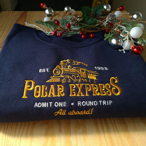 Polar Express Christmas Sweatshirt Christmas Embroidered Sweatshirt Polar Express Crewneck Vintage Christmas Crewneck Gift For Christmas 1762851059470.jpg