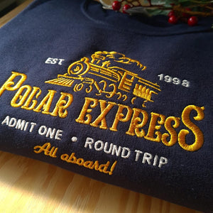 Polar Express Christmas Sweatshirt Christmas Embroidered Sweatshirt Polar Express Crewneck Vintage Christmas Crewneck Gift For Christmas 1762851060103.jpg