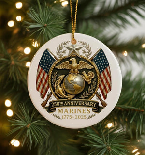 250th Anniversary Marine Ornament 2025 Us Military Veteran Keepsake Patriotic Christmas Ornament Gift For Marine Dad Or Soldier 1762914319735.jpg
