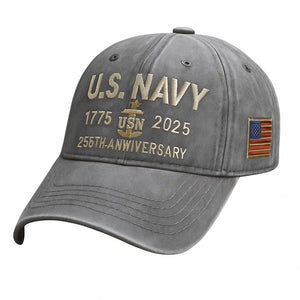 Navy Veteran 250th Anniversary Embroidered Trucker Hat Us Navy 1775 2025 Vintage Washed Cotton Cap 1762914507343.jpg