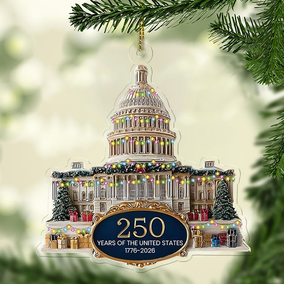 250 Years Anniversary Acrylic Ornament  250 Years United States Of America  Patriotic 1776 2026 Christmas Ornament 1762933506141.jpg